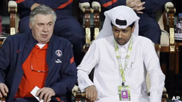 Carlo Ancelotti dan Nasser al-Khelaifi