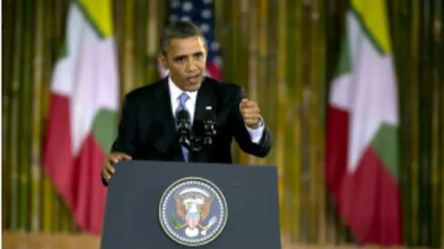 သမ္မတ အိုဘားမား မြန်မာခရီးစဉ် အတွင်း မိန့်ခွန်းပြော