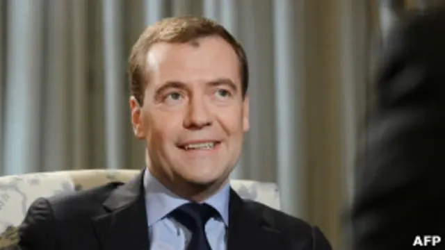 Медведев на интервью с французскими журналистами