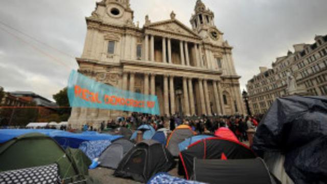 Acampamento do Occupy em Londres, em 2011. | Foto: AFP