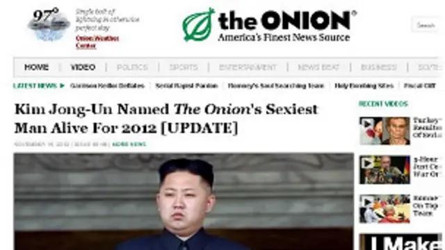 página de The Onion