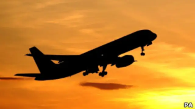 Взлетающий самолет