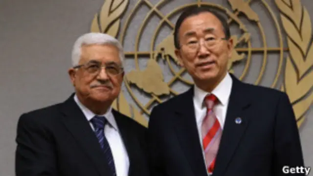 Mahmoud Abbas y Ban Ki Moon