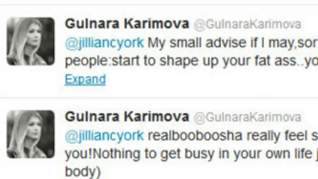 Гулнора Каримова Твиттерда анча фаол