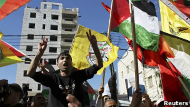 Палестинец на митинге