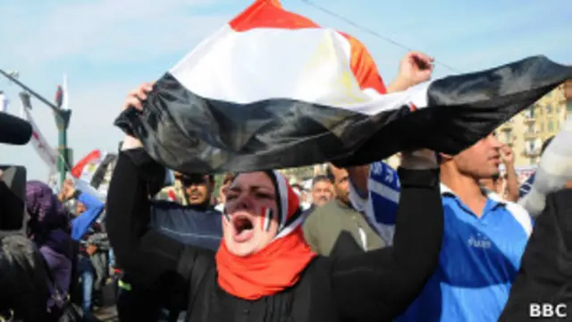 Протестующие в Египте