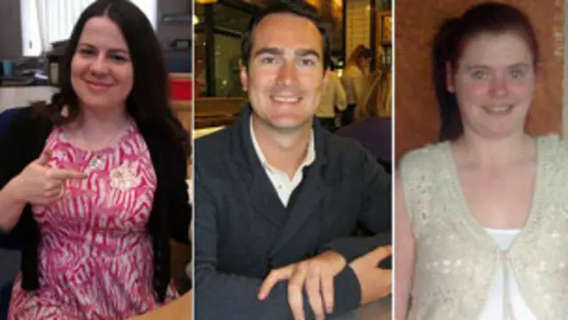 tres personas con epilepsia fotosensitiva