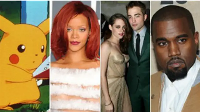 Pokemón, Kanye West, Rihanna, Twilight