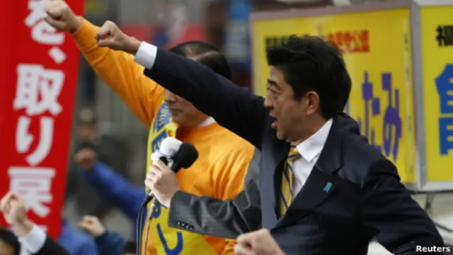 Kemenangan Shinzo Abe mendapat reaksi positif dari bursa dan dianggap bisa memperbaiki ekonomi Jepang.