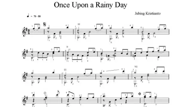 Partitur lagu karya Jubing Kristianto