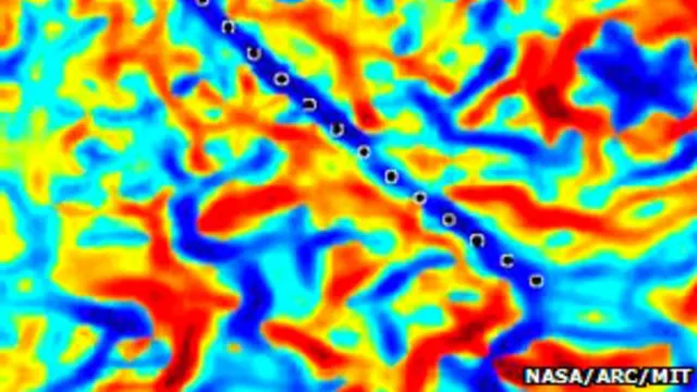 Diques sepultados en la Luna