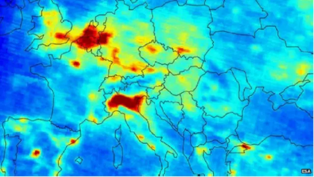 Mapa óxidos de nitrógeno