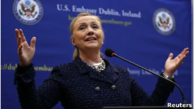 Hillary Clinton en Irlanda.