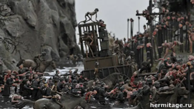 Экспозиция братьев Чапмен в музее Эрмитаж