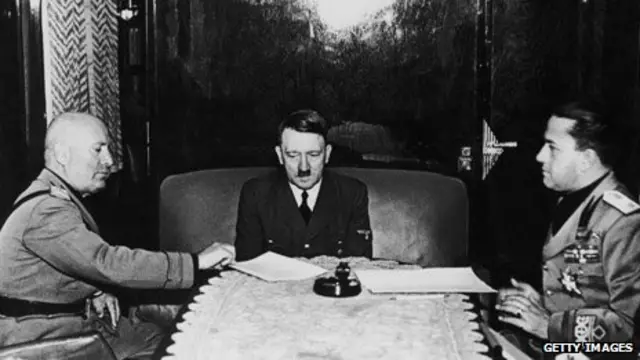 Mussolini y Hitler