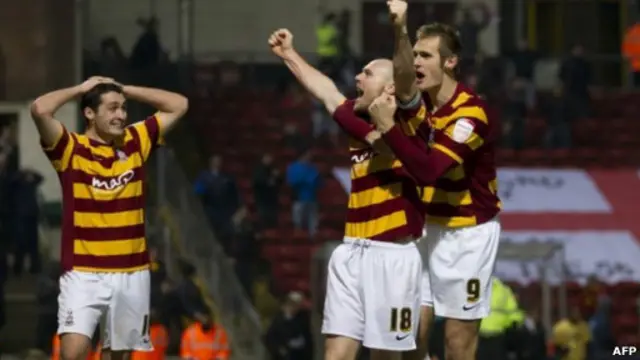 Bradford telah mempecundangi Wigan, Arsenal, dan Aston Villa pada ajang Piala FA.