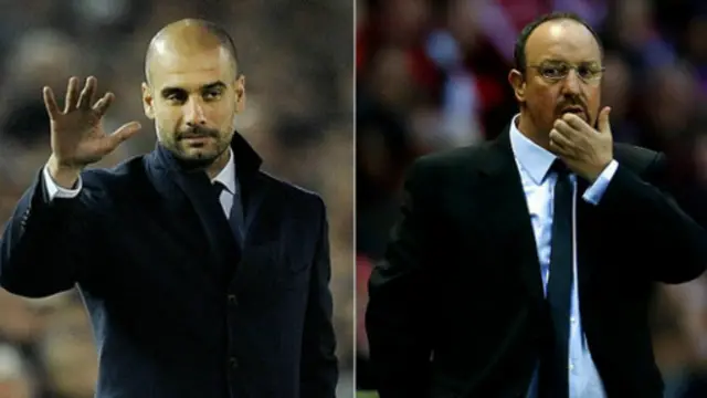 pep guardiola, rafael benitez