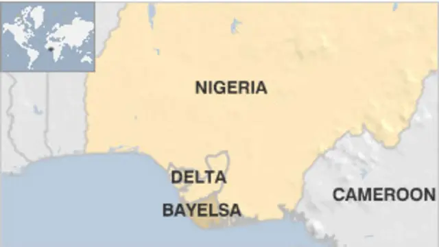 nigeria bayelsa map