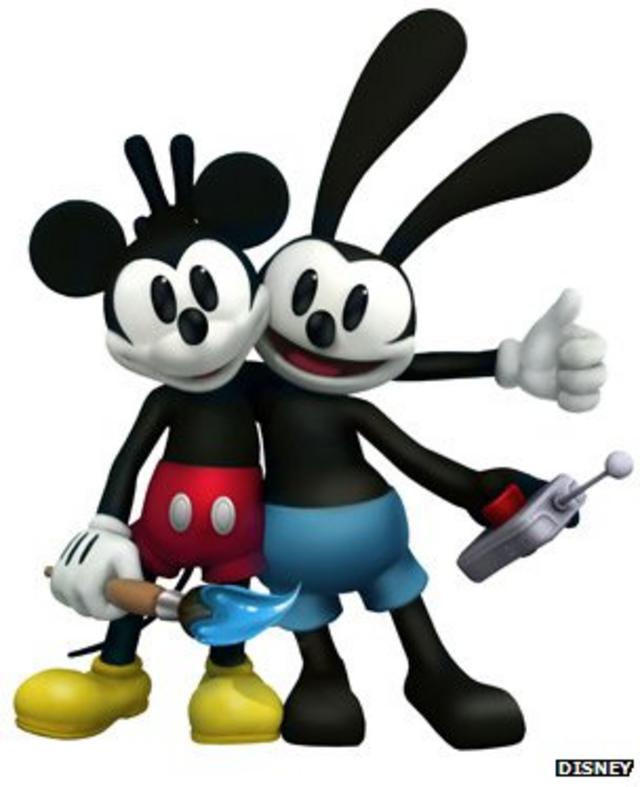 Mickey Mouse y Oswald el conejo afortunado