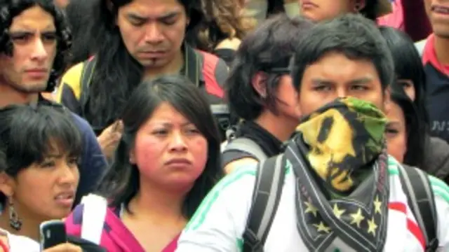 Protesta de jóvenes en México