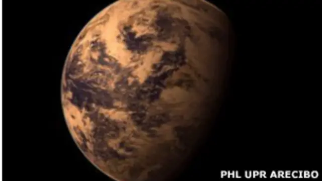 Imagen de artista sobre planeta alrededor de Gliesse 667C