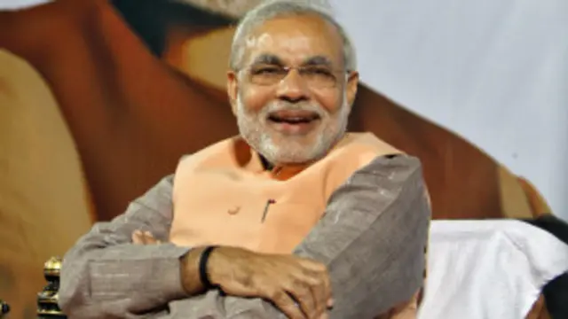 राजनाथ सिंह मोदी को एनडीए का सर्वाधिक लोकप्रिय नेता बताते हैं. तस्वीर रॉयटर्स