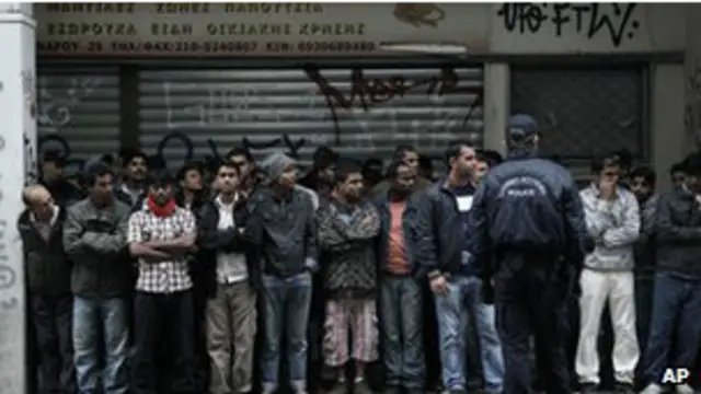 Inmigrantes en Grecia