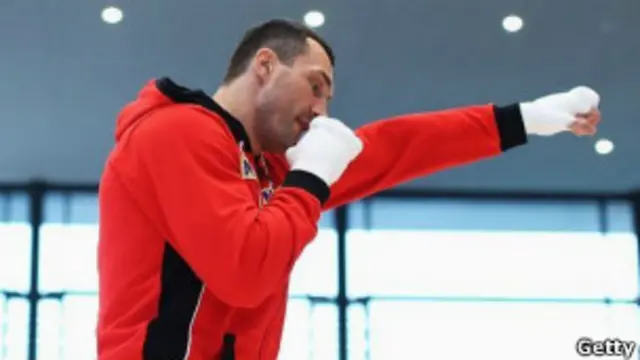 Boxeador en entrenamiento