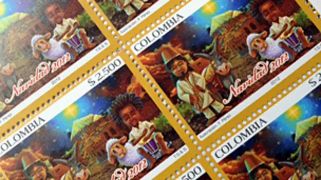 Estampillas navideñas colombianas