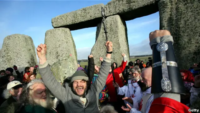 Perayaan kaum Pagan masih digelar di Monumen prasejarah Stonehenge di Inggris.