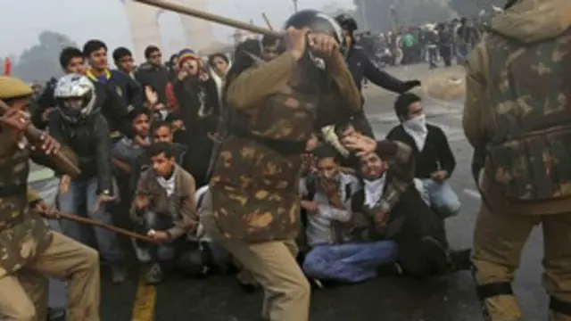 Protestas en Delhi