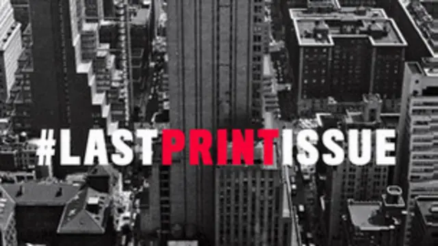 न्यूज़वीक के अंतिम अंक के कवर की तस्वीर