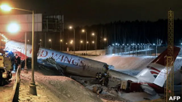 Место крушения Ту-204