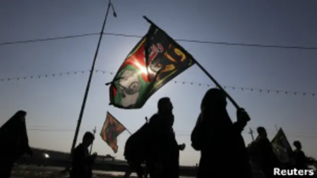 Шиитские паломники накануне религиозного празднования Арбаин