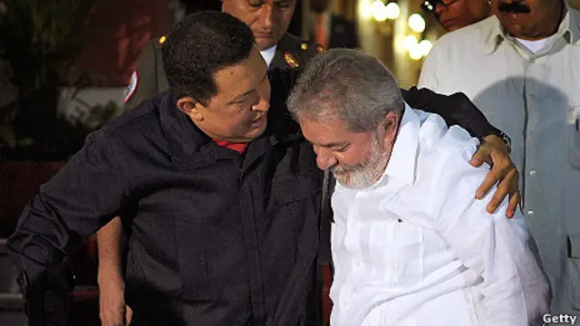 Hugo Chávez y Lula.