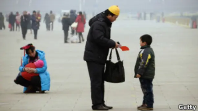 Familia china en Pekín