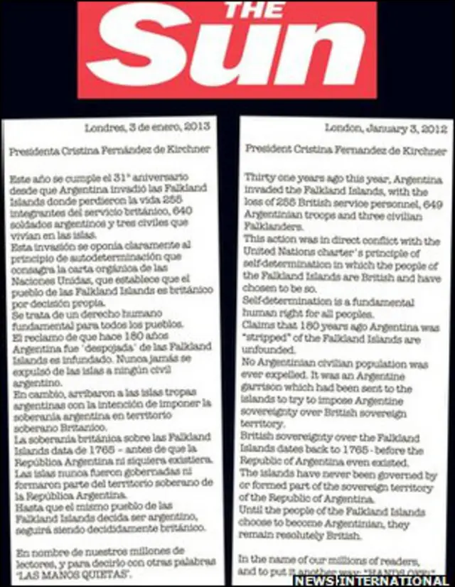 Comunicado de The Sun