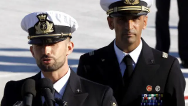 इन दोनों नौसैनिकों पर दो भारतीय मछुआरों की हत्या करने का आरोप है. तस्वीर रॉयटर्स