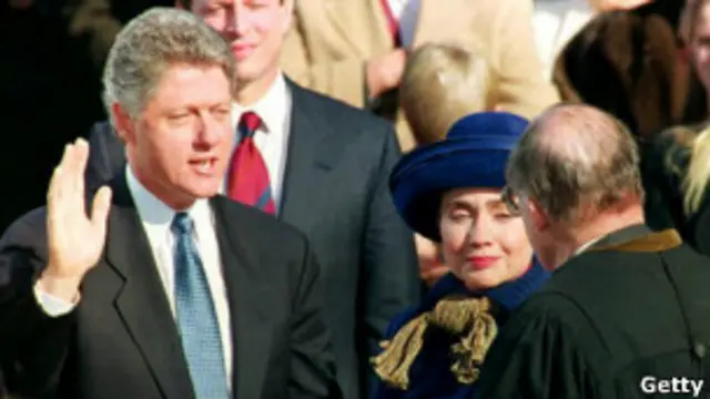 Bill Clinton presta juramento como presidente de EE.UU.