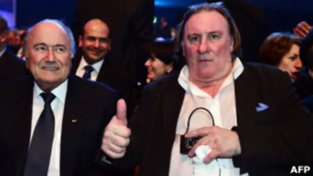 Жерар Депардье и Зепп Блаттер