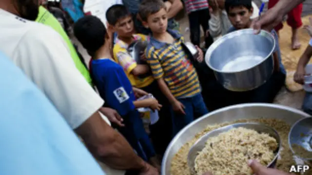 Раздача продовольственной помощи