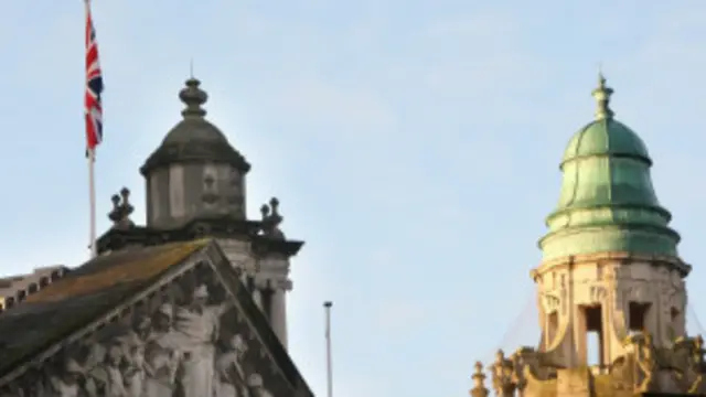 bandera británica en Belfast