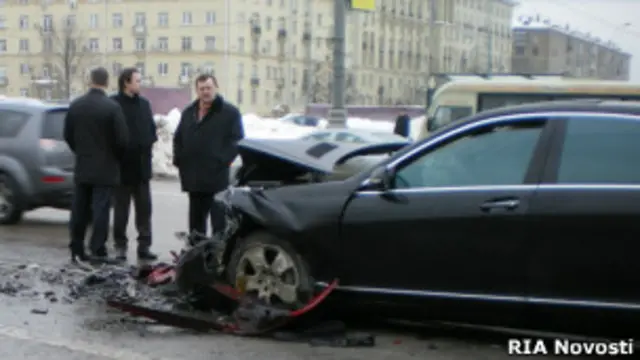 ДТП на Ленинском проспекте в Москве
