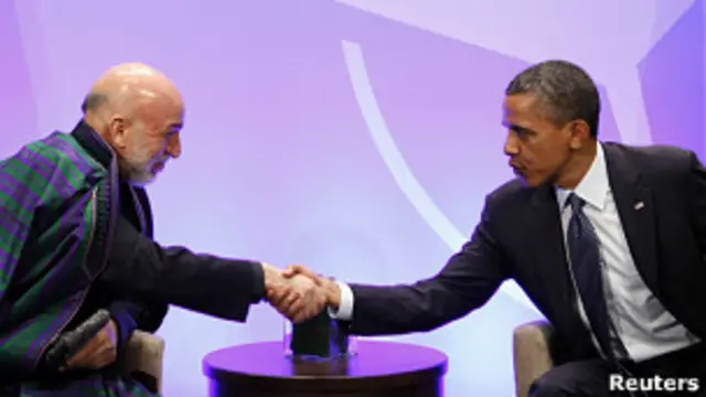 卡尔扎伊和奥巴马