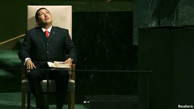 Hugo Chávez presidente de Venezuela en la ONU