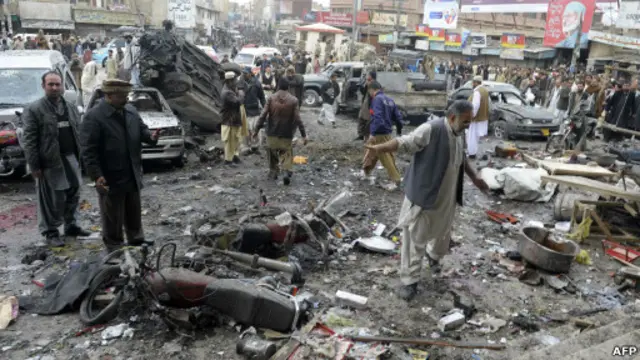 Ledakan bom di Quetta, Pakistan.