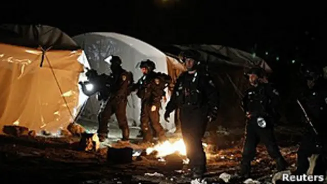 Разгон лагеря на Западном берегу