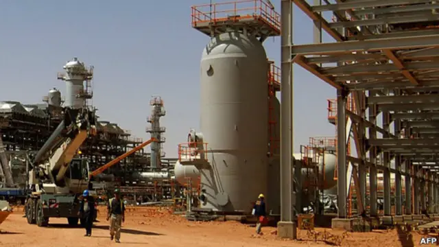 Kompleks gas alam di Aljazair.