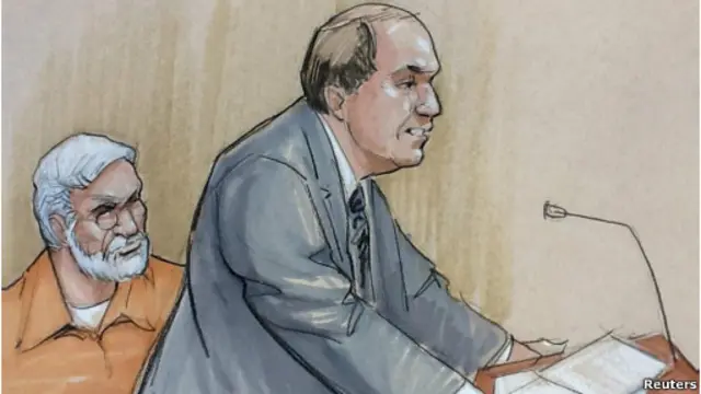 Tahawwur Rana (duduk) 