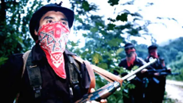 Milicianos del EZLN en Chiapas, México